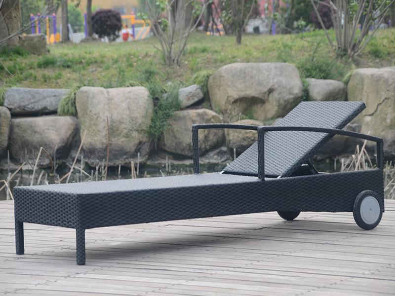 Ulkona Rattan Lounge, Alumiinirattan Dayble with With Pyörillä YQ-RB-439
